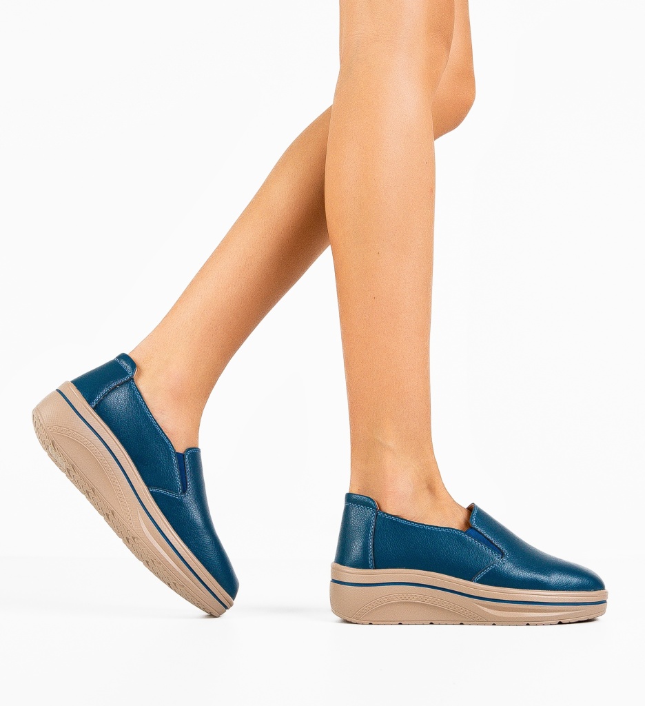 Pantofi Casual Alpino Albastri - Confort Stil - imagine 2