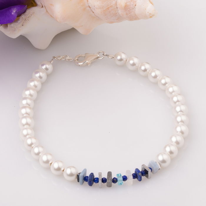 Bratara Unica cu Pietre Semipretioase | Maia colt