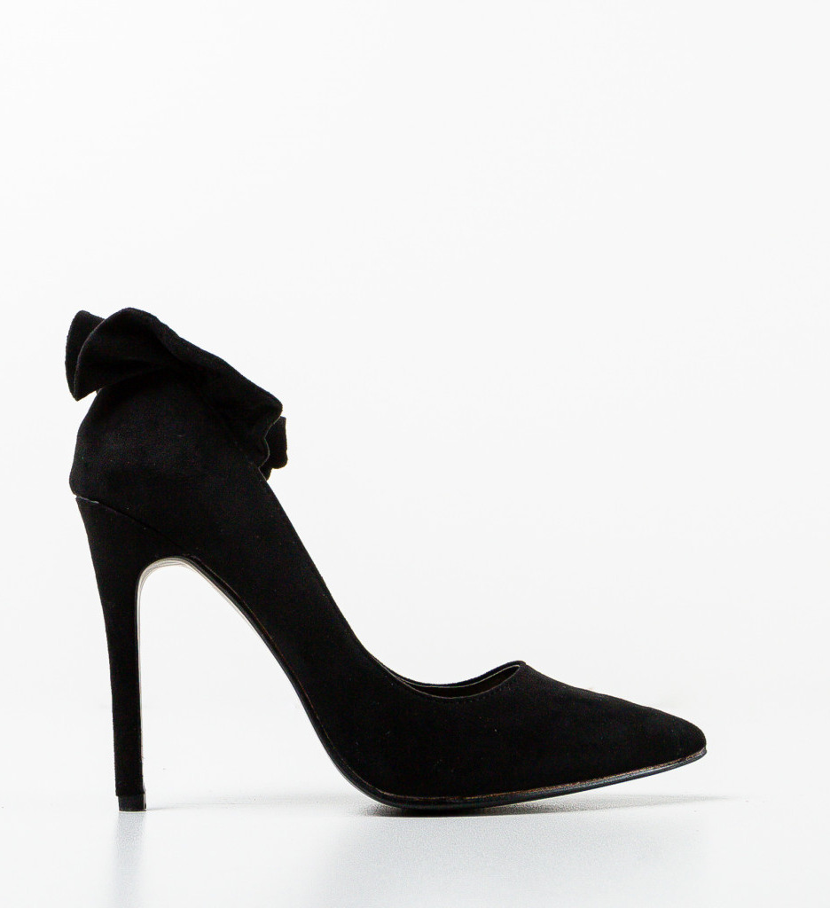 Pantofi Duane Negri Eleganți cu Toc - imagine 4
