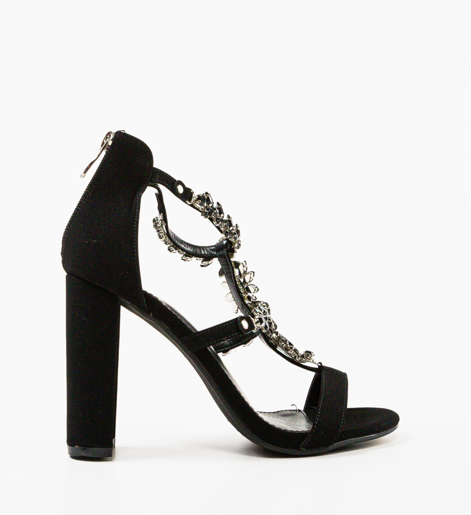 Sandale cu toc Dyvayn Negre - Eleganță și Stil - imagine 4