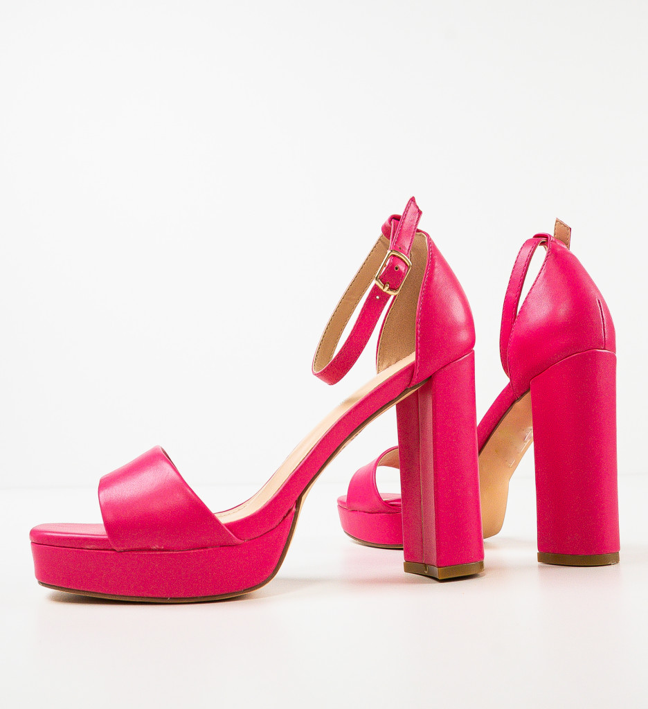 Sandale cu Toc Abimbo Fuchsia | Eleganță - imagine 7