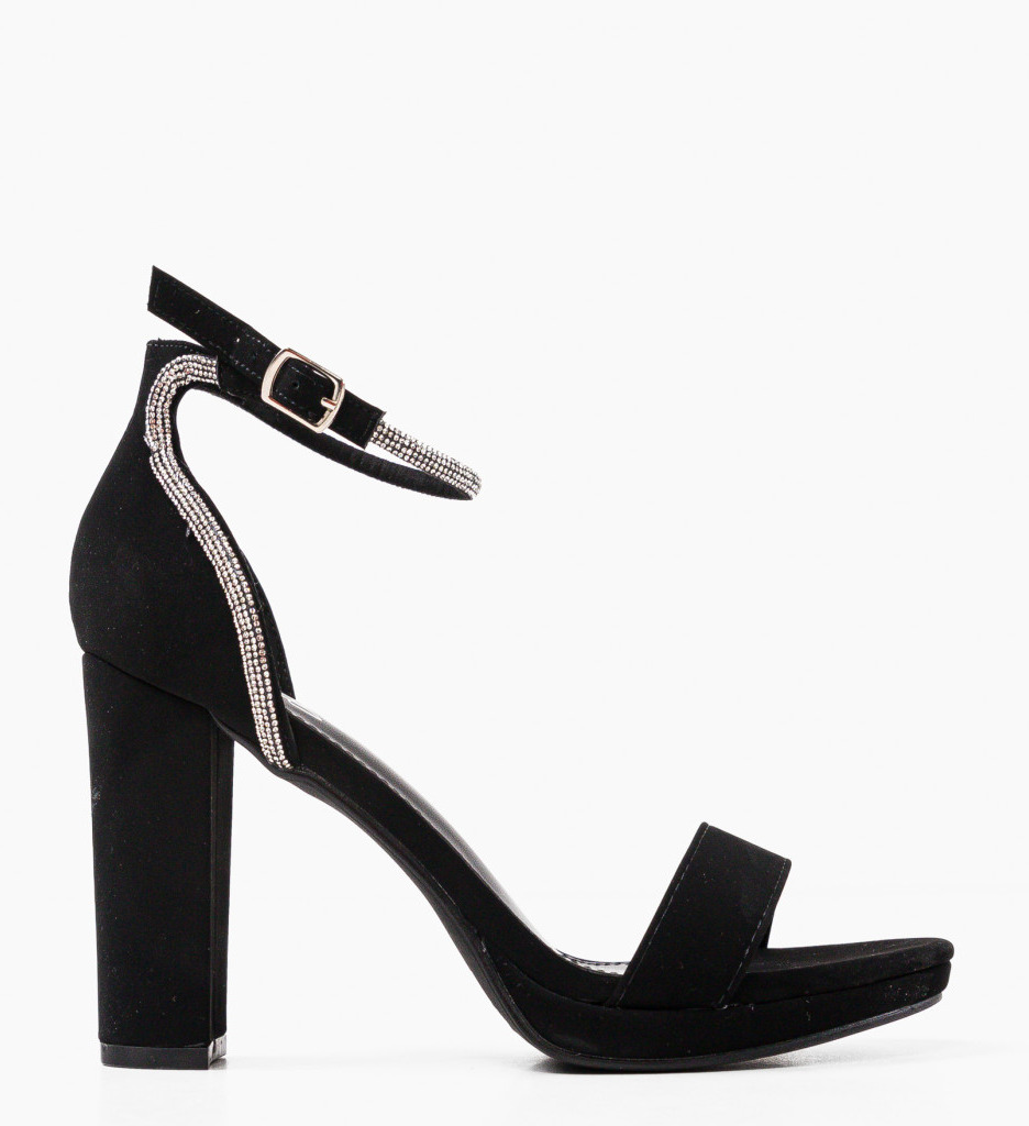 Sandale cu toc Cooper Negre - Eleganță și Stil