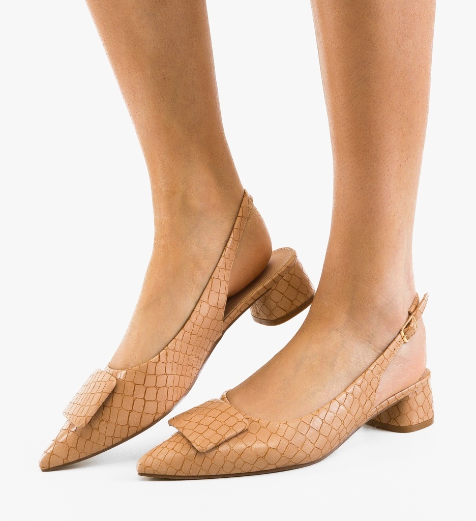 Pantofi Dama Lekena Bej Eleganți - imagine 2