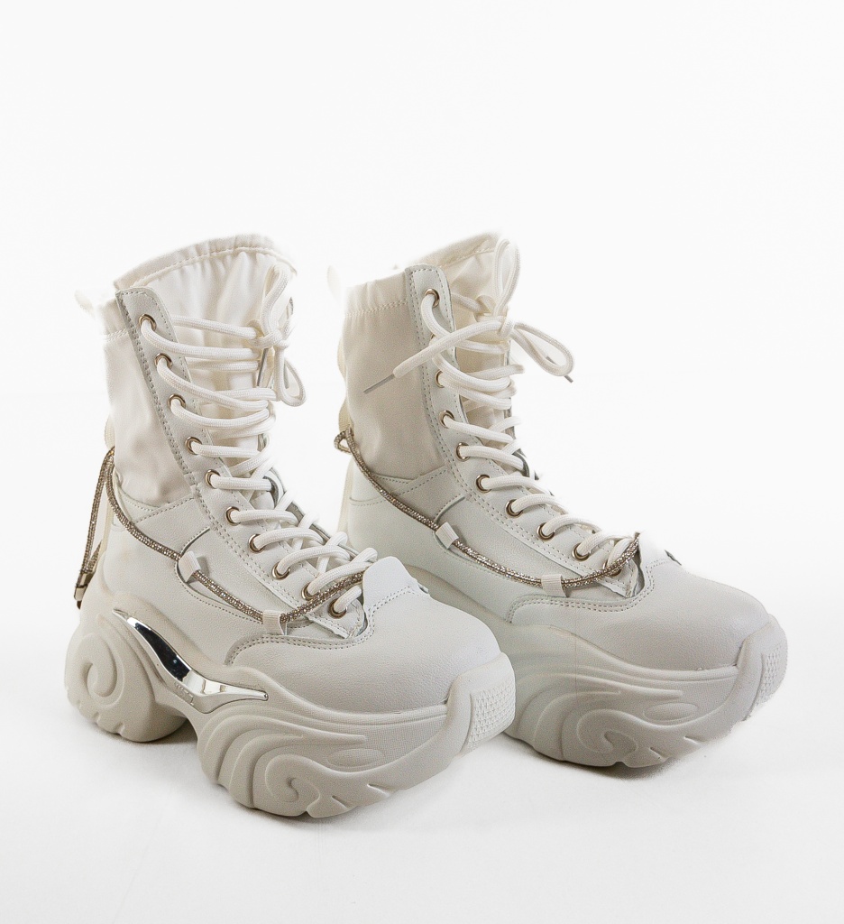 Sneakers Zynta Albe Depurtat | Confort & Stil - imagine 7