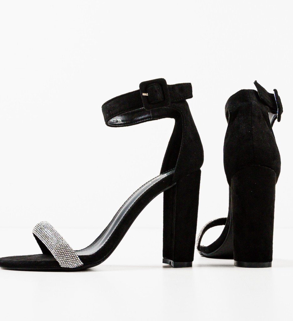 Sandale cu toc Hoover Negre - Eleganță și Stil - imagine 6