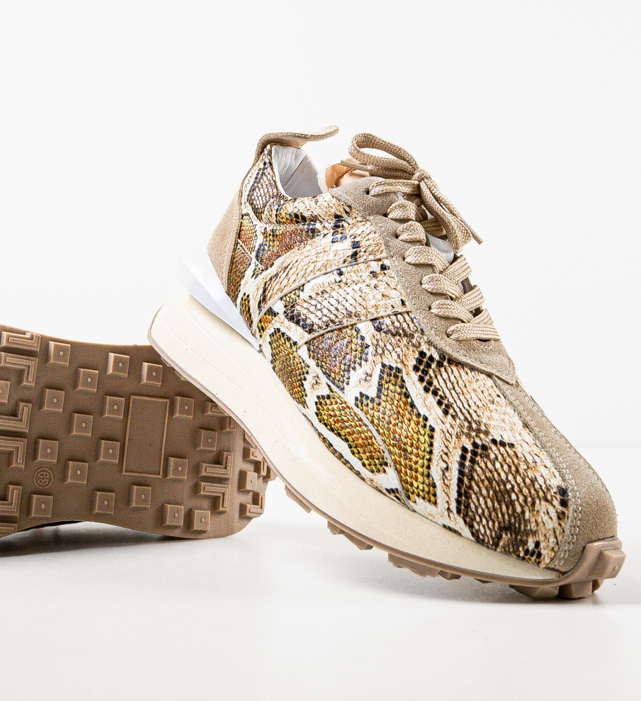Sneakers Jaslene Bej - Eleganță Sport - imagine 7