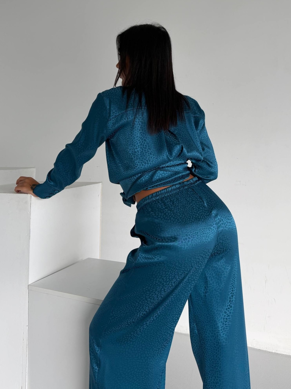 Set Pijama Dama 2 Piese Delis Turcoaz - imagine 7
