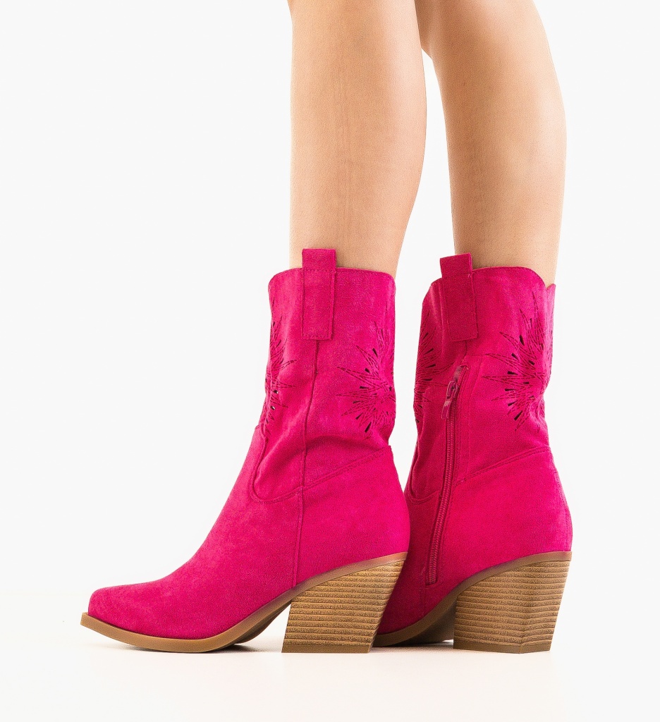 Botine Dama Iwan Fuchsia - Eleganță și Stil