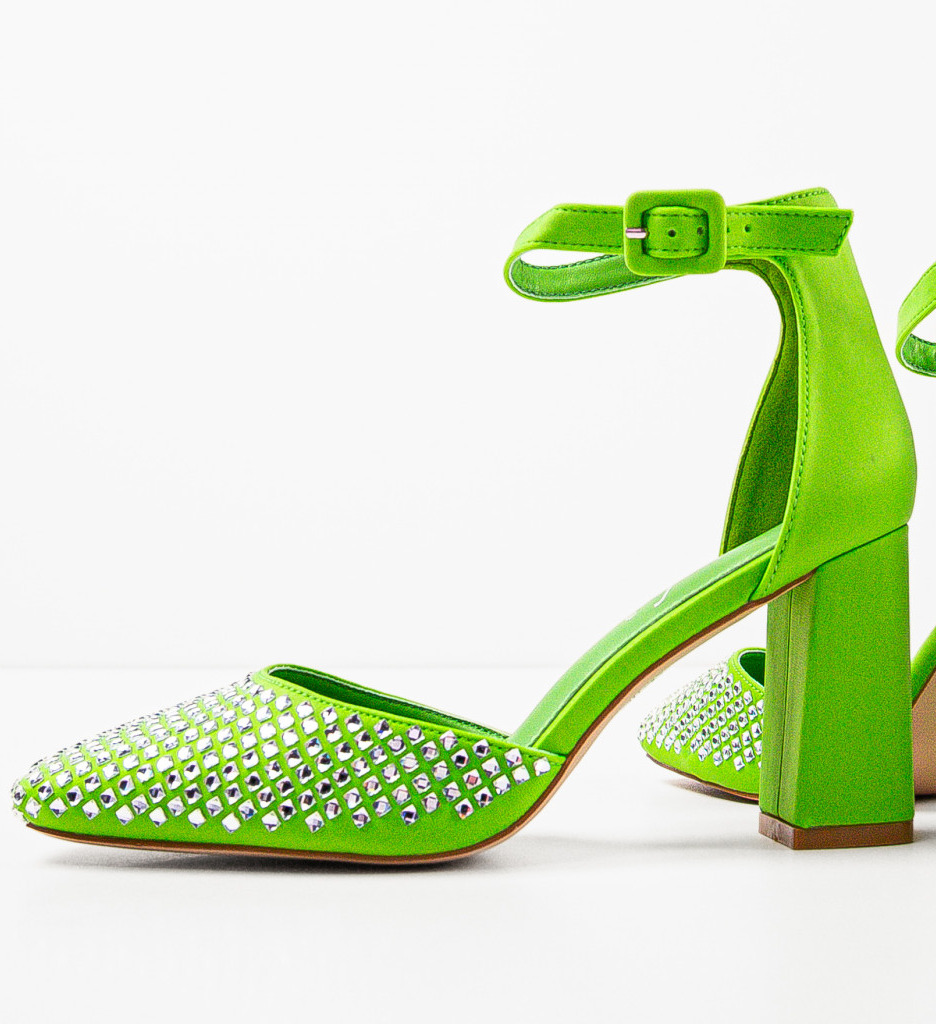 Pantofi Seymour Verzi cu Toc - Eleganță Asigurată - imagine 5