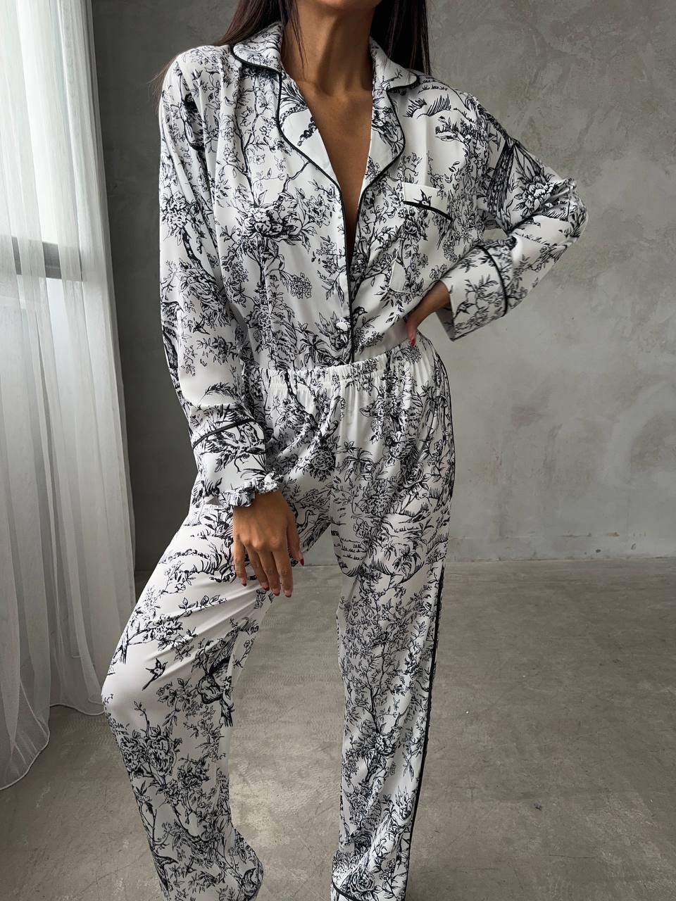 Set Pijama Dama Delis Print Floral - imagine 3