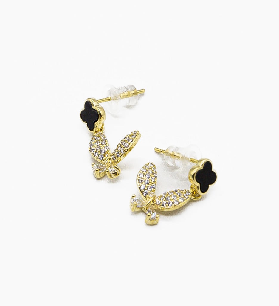 Cercei Mov Aurii | Eleganță și Stil Unic - imagine 6