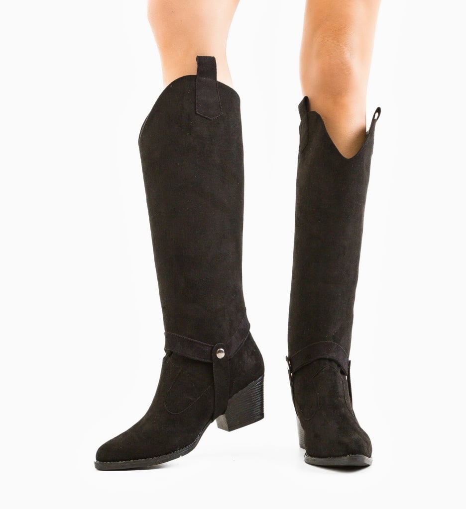 Cizme Duosa Dama Negre | Eleganță Urbană - imagine 2