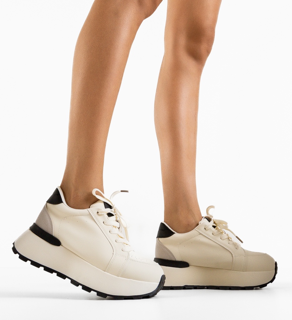 Reqa Sneakers Dama Bej | Confort & Stil