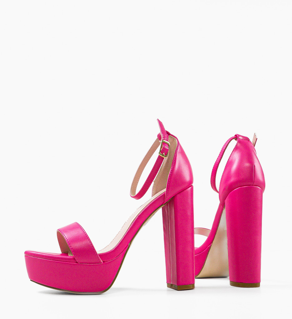 Sandale cu toc Reich Fuchsia - Eleganță și Stil - imagine 8