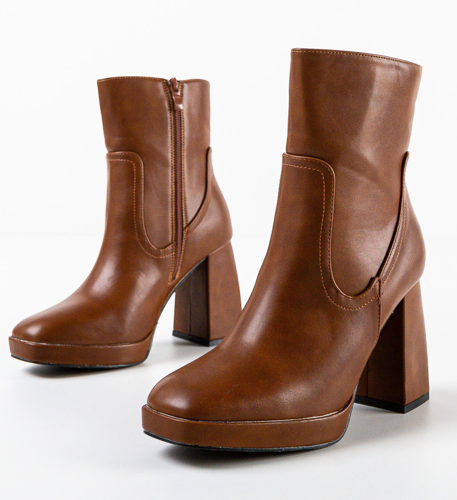 Botine Dama Nevin Camel - Eleganță și Stil - imagine 5