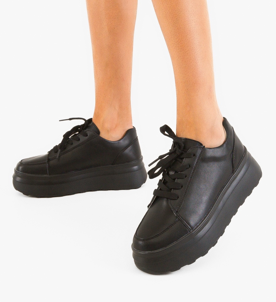Sneakers Dama Wenom Negri - Confort și Stil - imagine 2