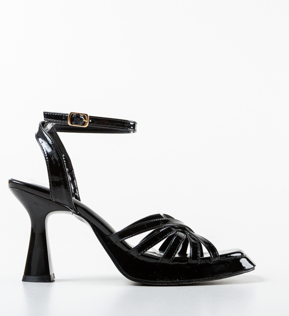Sandale Tuyub Negre | Eleganță și Stil - imagine 4