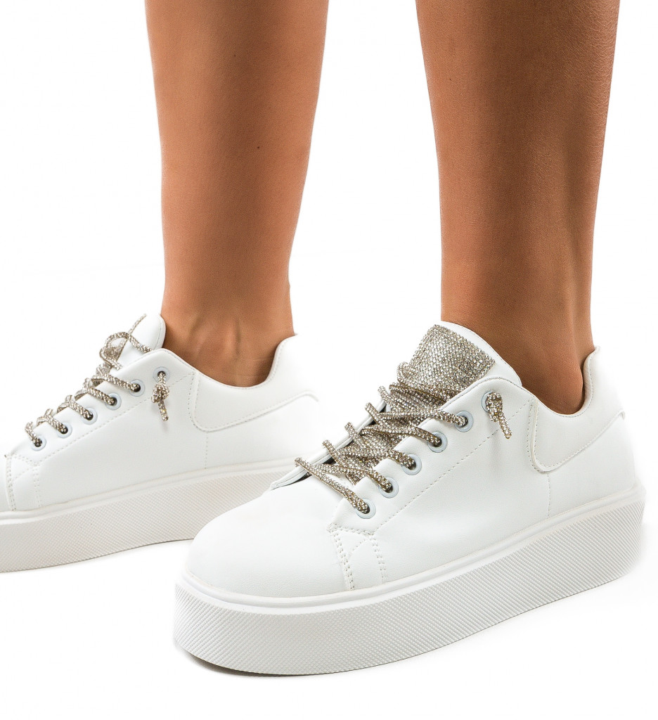 Sneakers Dama Laro Albi | Confort și Stil - imagine 2