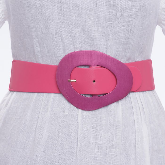 Curea Fucsia Shopika | Cataramă Metalică Premium - imagine 1