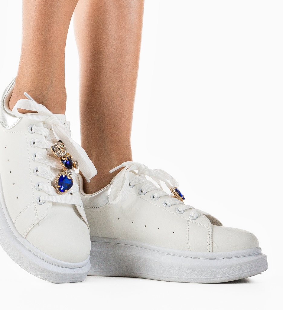 Sneakers Devin Argintii Dama - Stil si Confort - imagine 3
