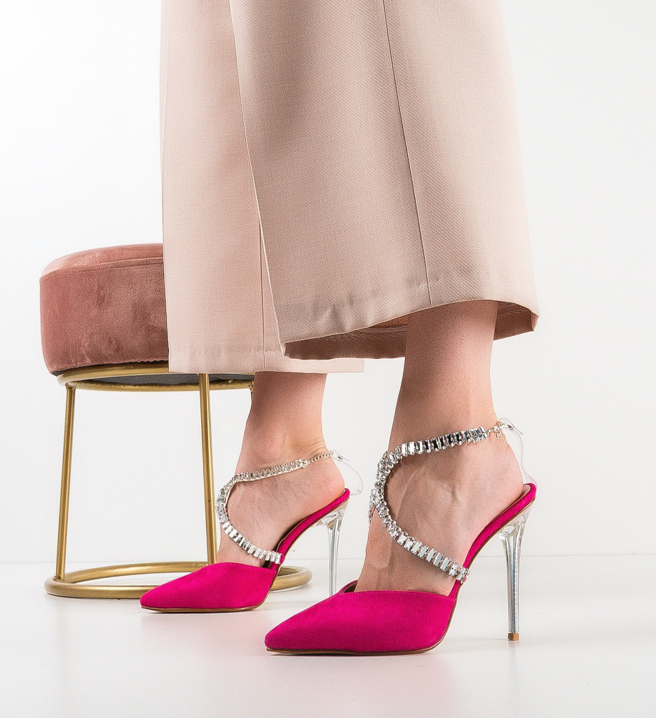 Pantofi Snaider Fuchsia cu toc elegant