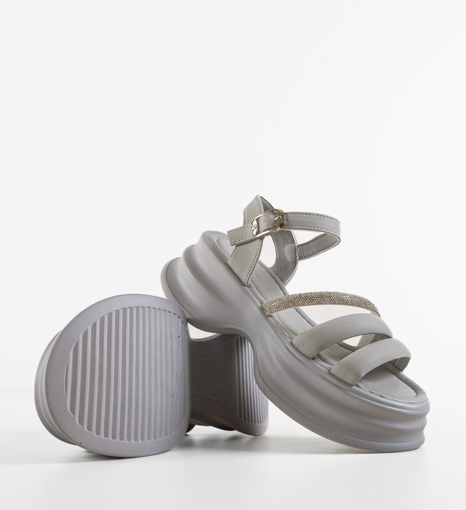 Sandale Dama Ubobny Gri | Confort și Eleganță - imagine 7