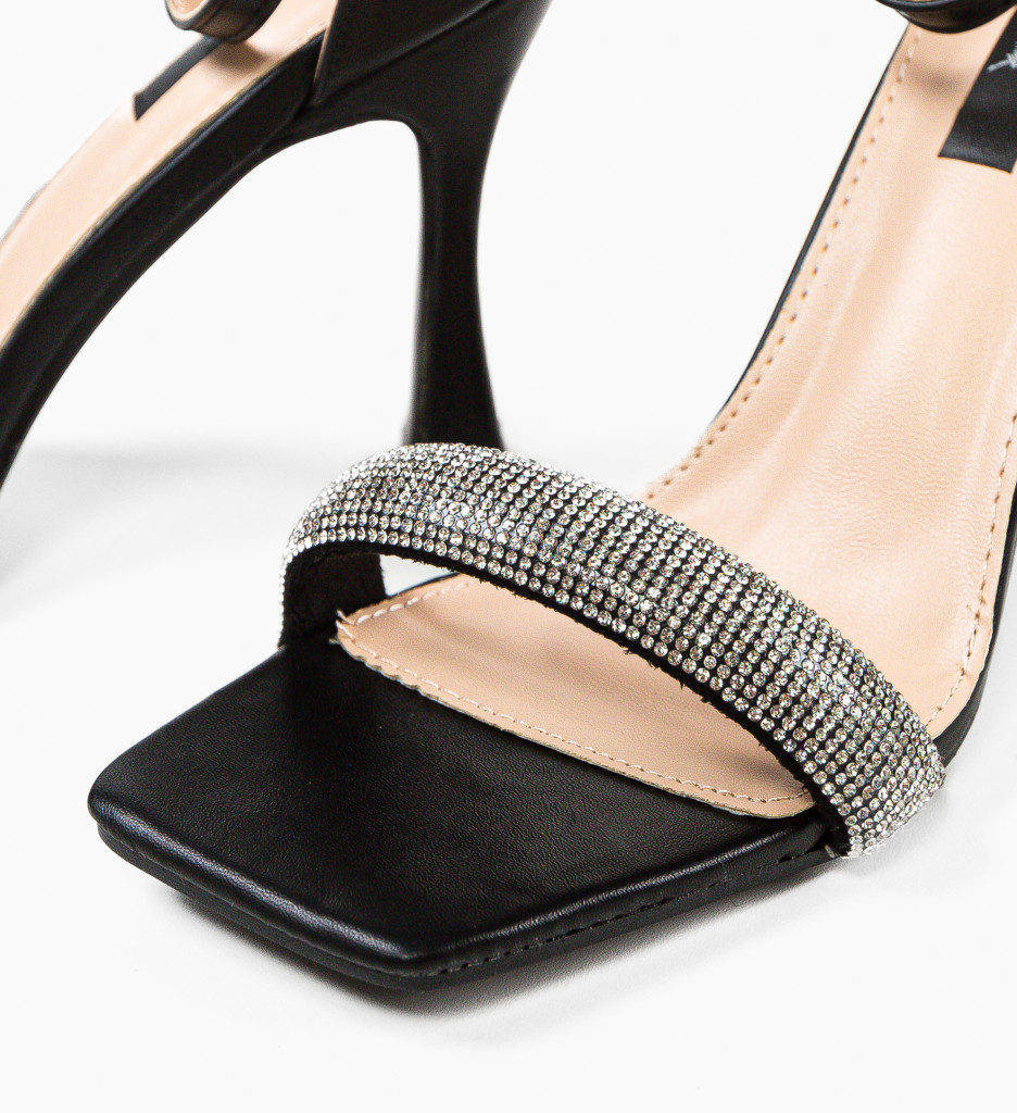 Sandale Toc Oholib Negre - Eleganță și Stil - imagine 8