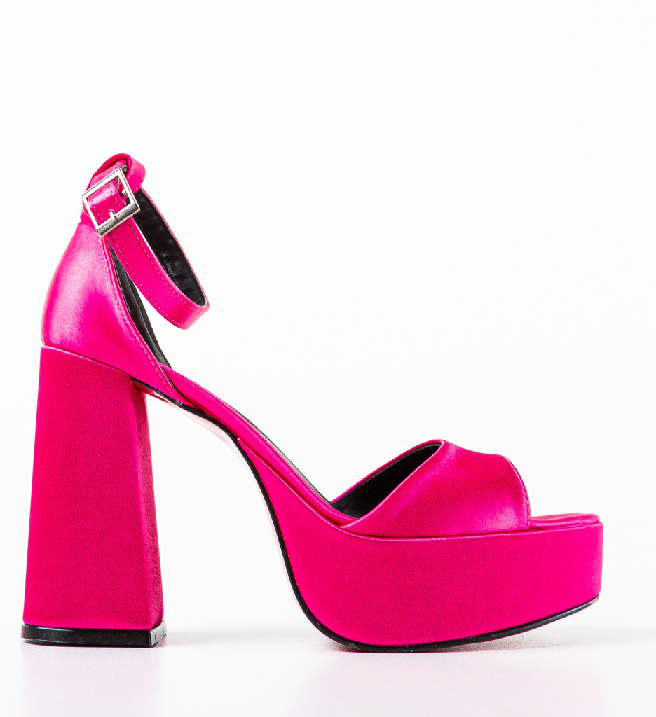 Sandale Katina cu Toc Fuchsia | Eleganță Asigurată - imagine 5