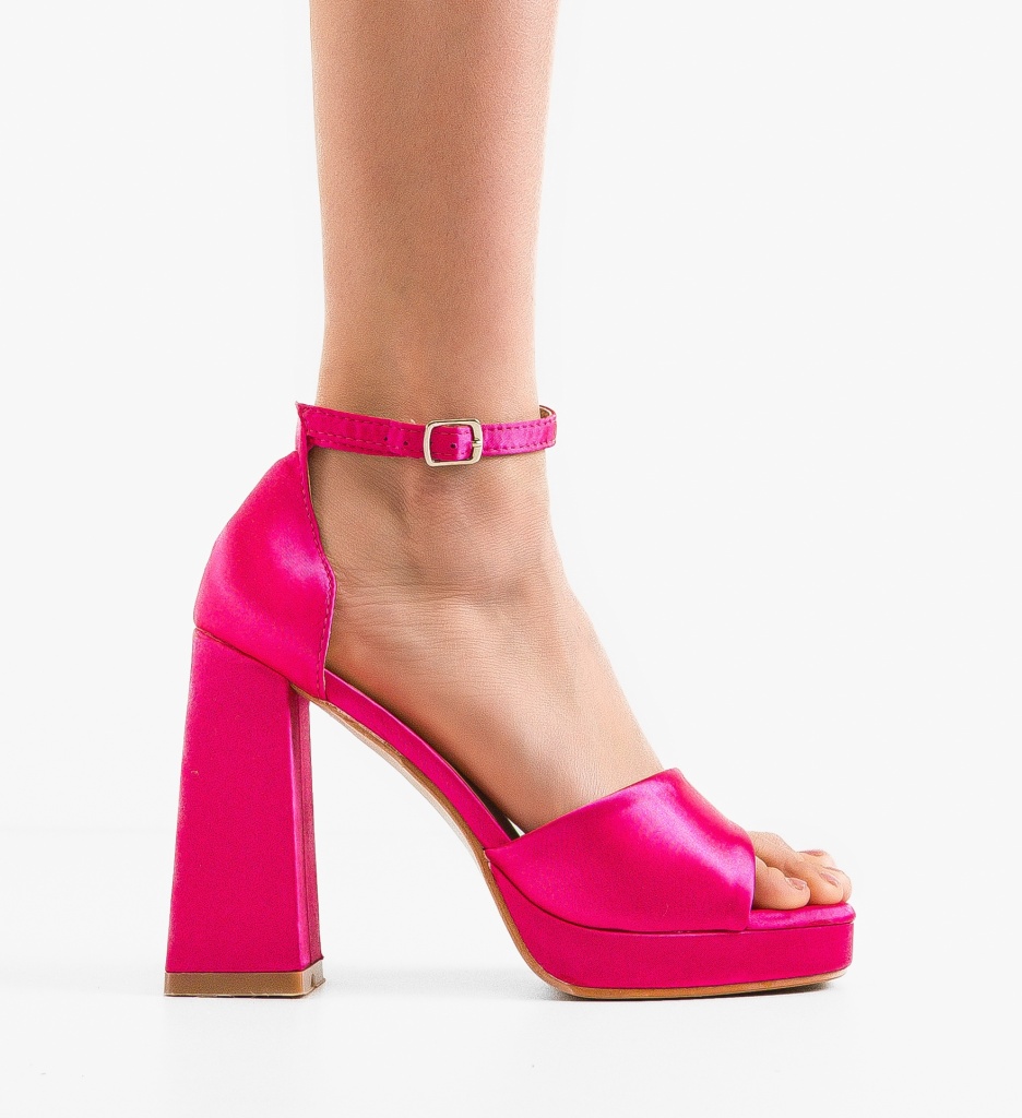 Sandale Toc Mills Fuchsia | Eleganță Asigurată - imagine 6
