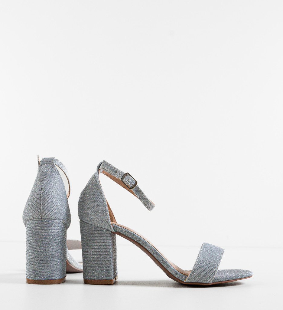 Sandale Toc Dian Argintii - Eleganță Asigurată - imagine 8