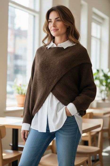 Poncho Maro Shopika | Eleganță și Confort