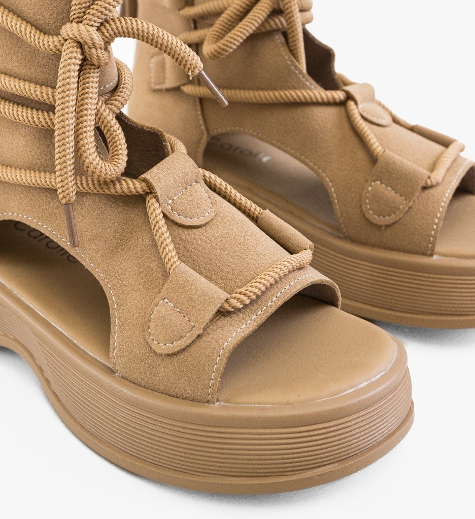 Sandale Dama Manye Khaki – Confort și Stil Casual - imagine 5