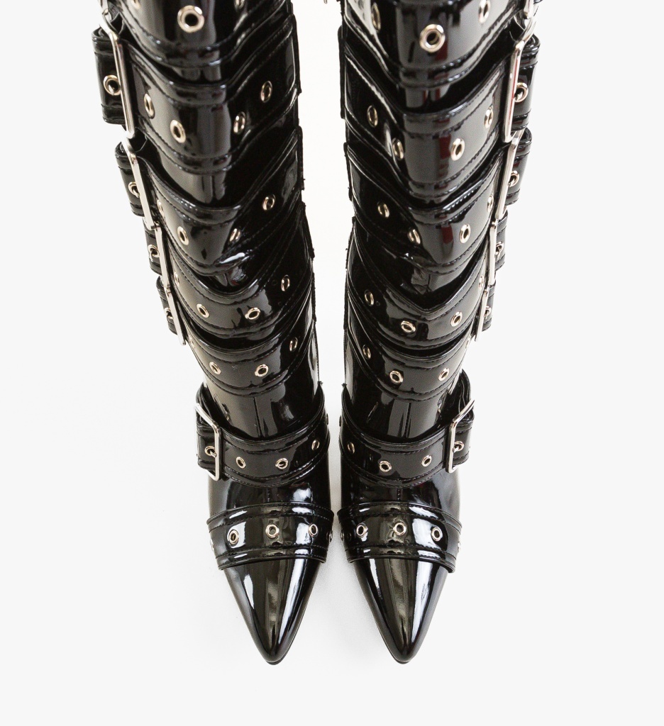 Botine Dama Uraj Negre Depurtat - Eleganță și Stil - imagine 6