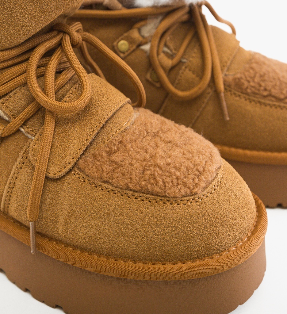 Cizme Tip Ug Hamme Camel Depurtat - Confort & Stil - imagine 5