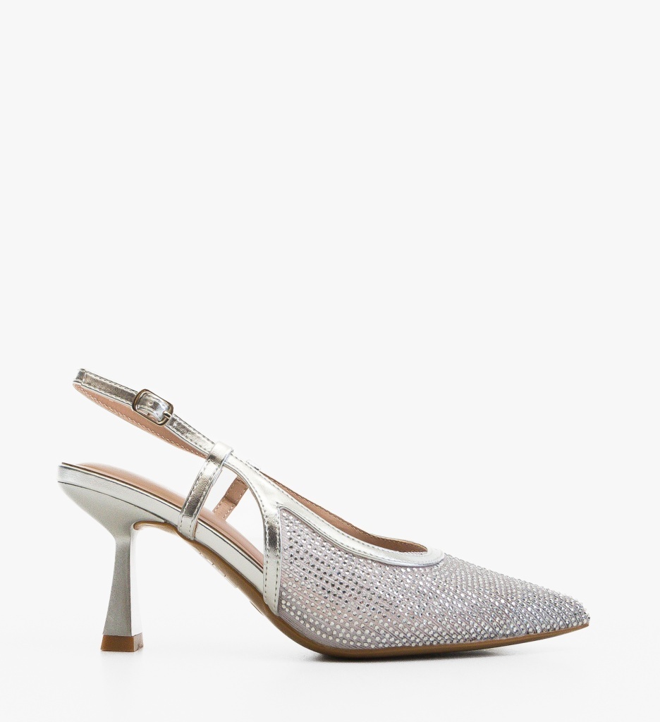 Pantofi Dama Portona Argintii Eleganți - imagine 6