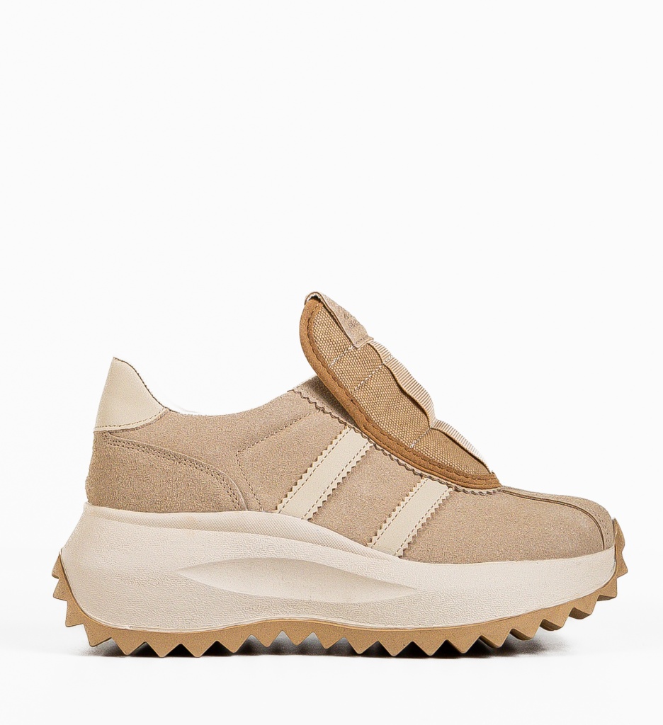 Sneakers Dama Yeasy Bej - Confort și Stil - imagine 4