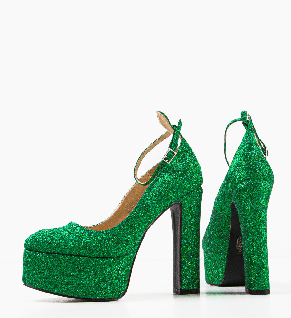 Pantofi Dama Verzi cu Toc - Eleganță Asigurată - imagine 7