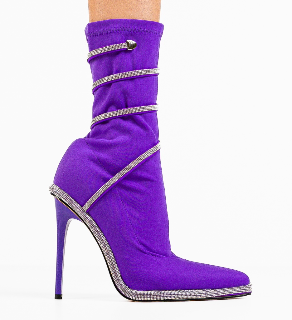 Botine Dama Marijn Mov - Eleganță și Confort - imagine 4