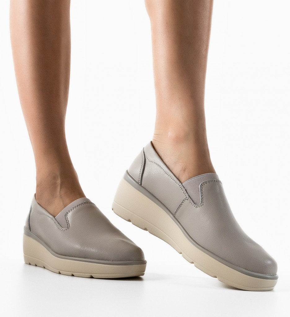 Pantofi Yanam Gri - Confort și Eleganță Casual