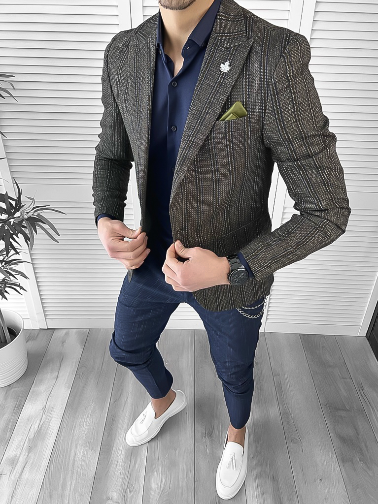Sacou Barbati Slim Fit Maro | Elegant si Versatil