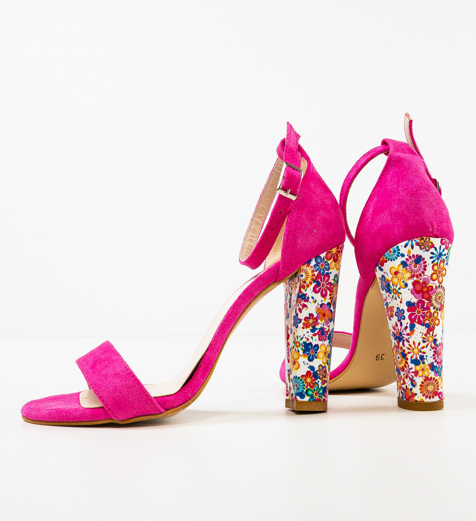 Sandale cu Toc Florys Fuchsia - Eleganță Vibrantă