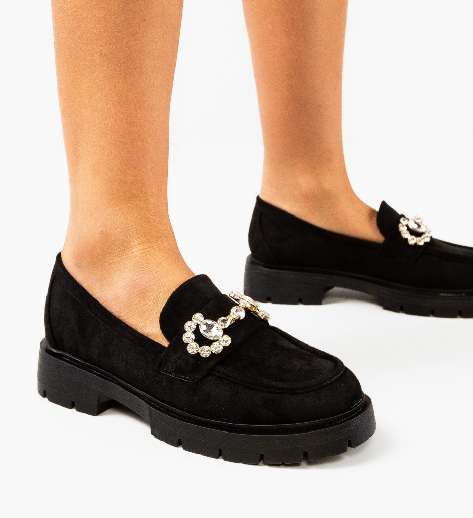 Pantofi Shania Negri - Eleganță Casual Confortabilă - imagine 2