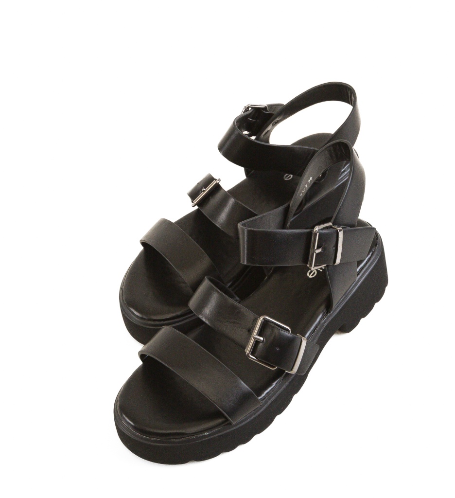 Sandale Dama Aarav Negre - Eleganță și Confort - imagine 5