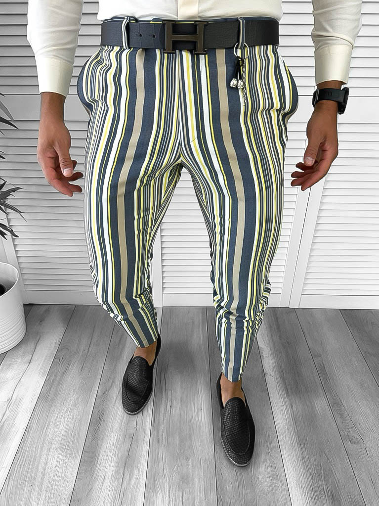 Pantaloni Barbati Eleganti Conici Office