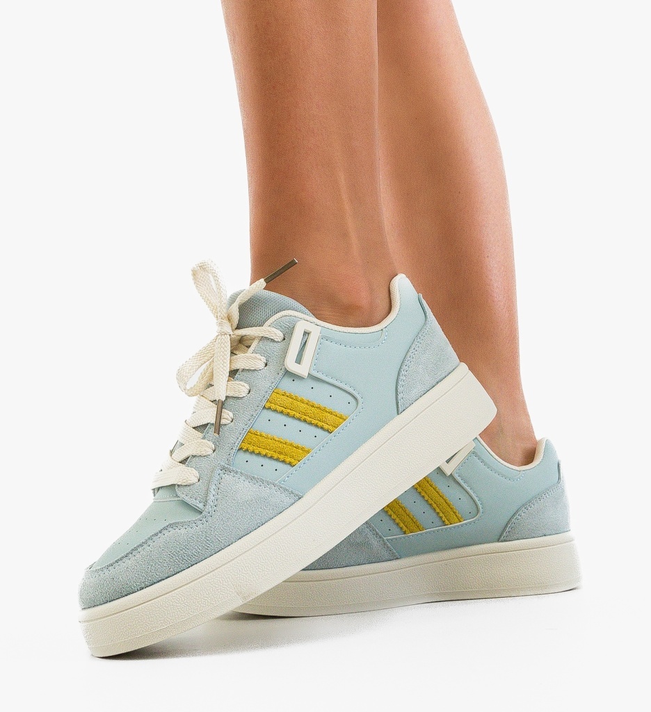 Sneakers Dama Spring Albastri Confort Sport - imagine 3