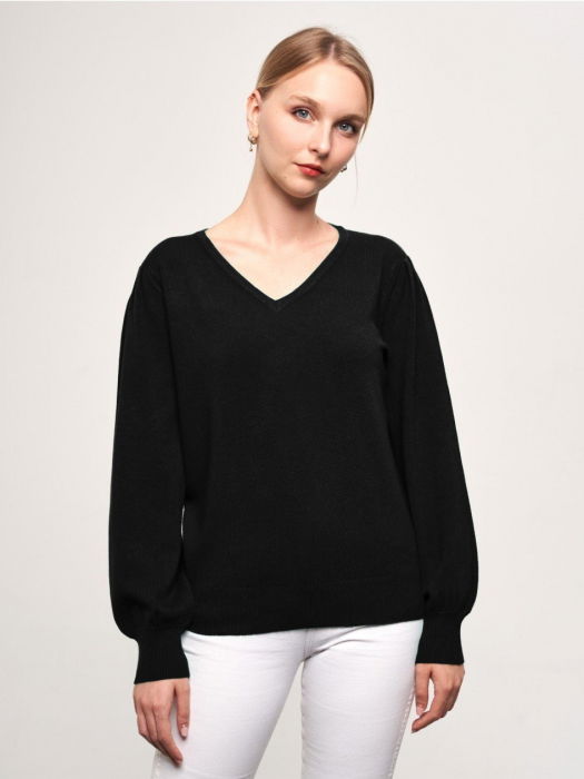 Pulover Elegant cu Maneca Bufanta | Shopika
