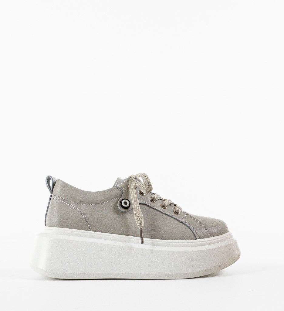 Pantofi Casual Nuandre Gri Confort Stil - imagine 2