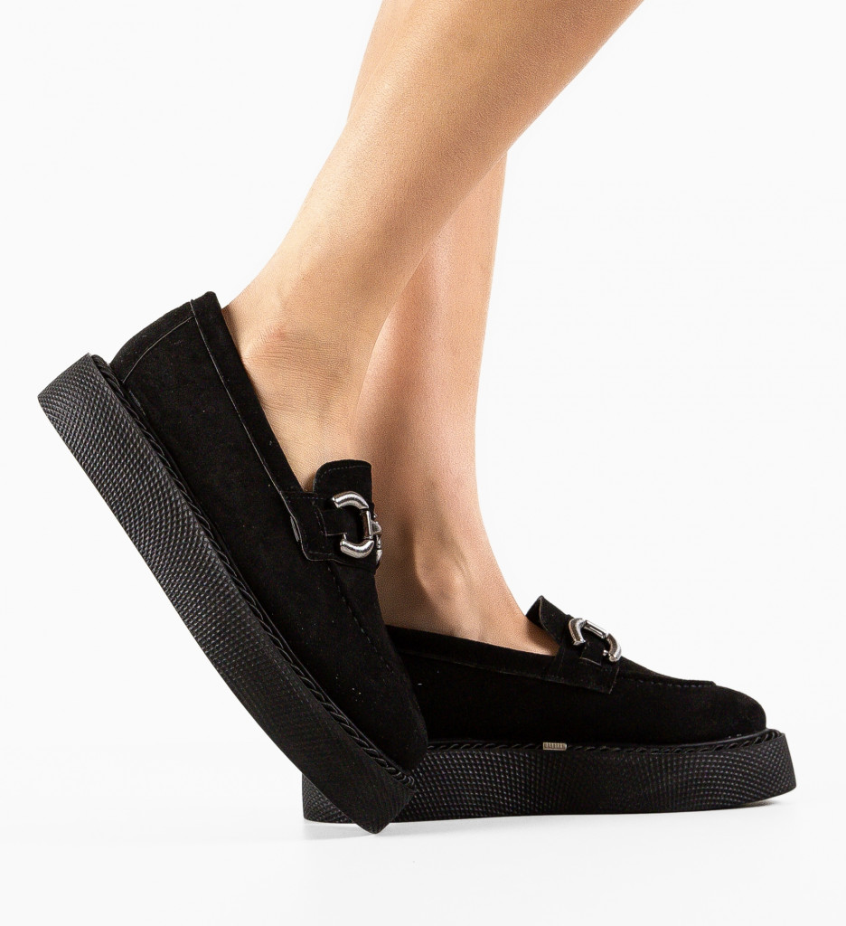 Pantofi Casual Selvie Negri | Confort și Stil - imagine 3