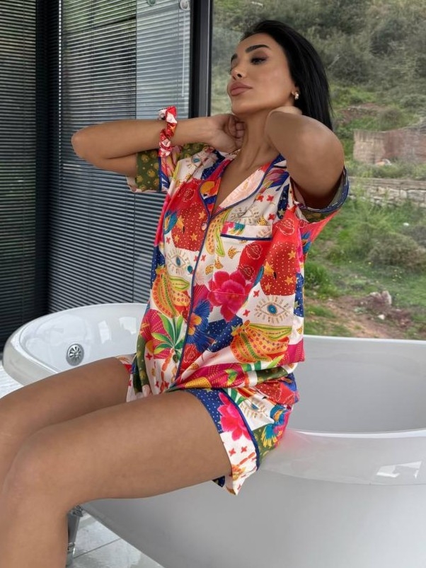 Set Pijama Dama 2 Piese Delis Tropical Mix - imagine 5
