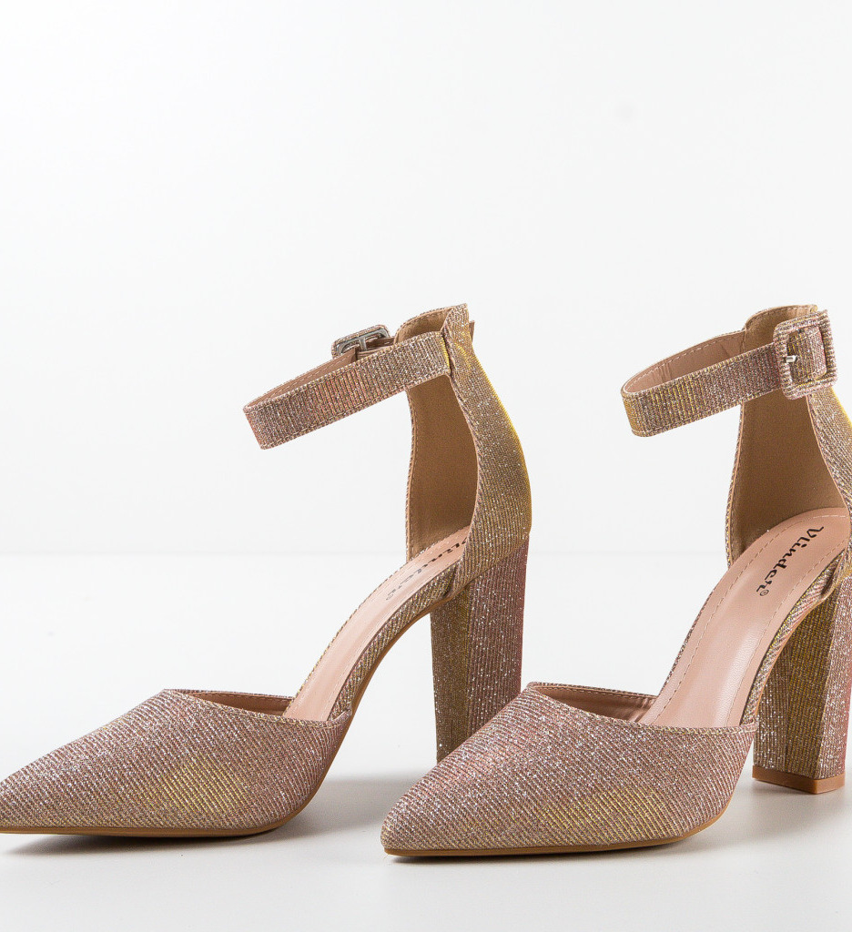 Pantofi Dama Ruben Aurii cu Toc Eleganți - imagine 5